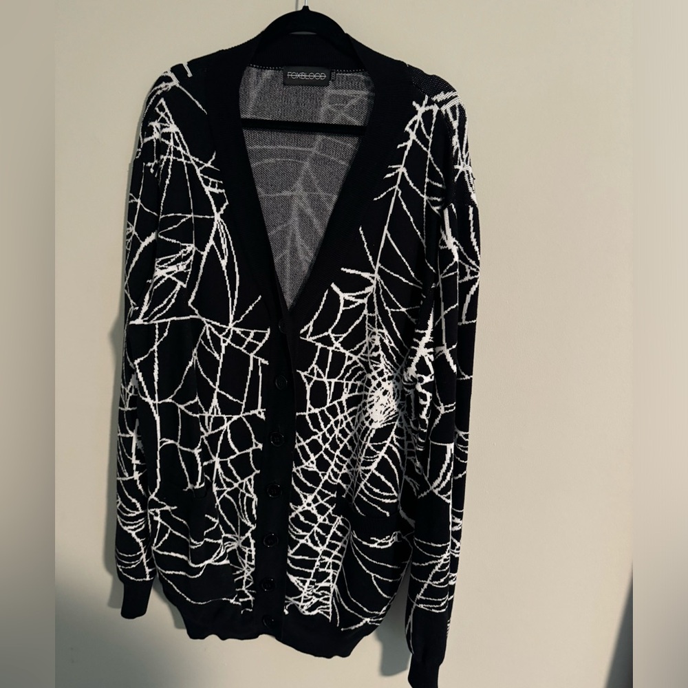 FOXBLOOD Halloween Spiderweb cardigan